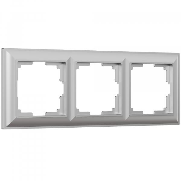 Werkel  Fiore  Серебро Рамка 3-местная WL14-Frame-03/ a038847